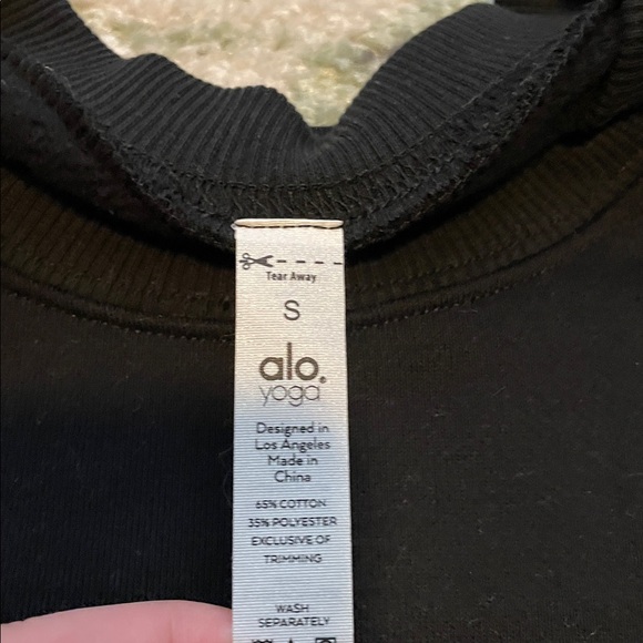 NWT - alo yoga devotion crew neck pullover size S in Black - Picture 5 of 6
